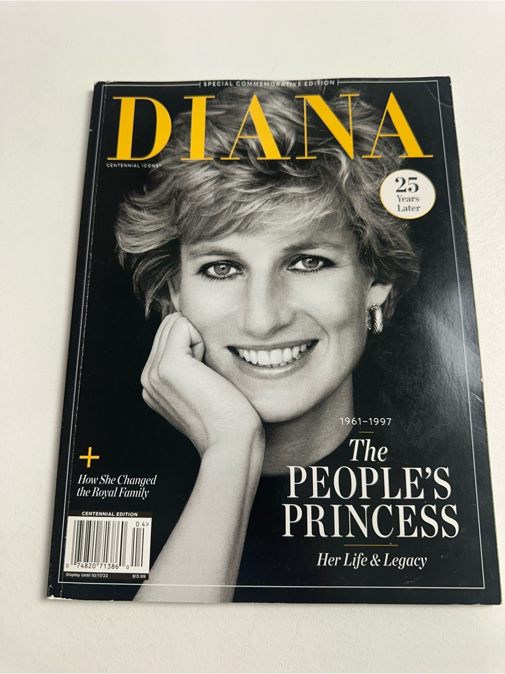 DIANA Commemorative Magazine - Black & Yellow Cover .Her Life & Legacy